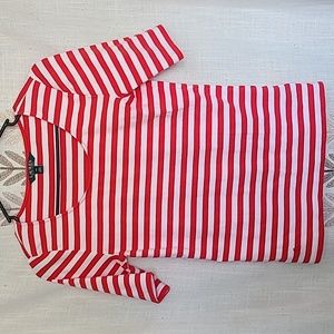 EUC Lauren Ralph Lauren woman's red and white striped shirt. Size Petite Medium.